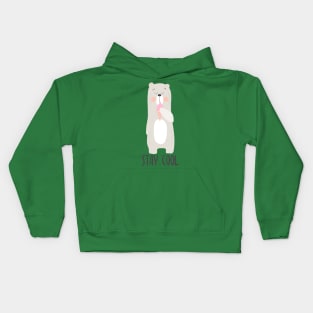 Stay Cool, Polar Bear Kids Hoodie